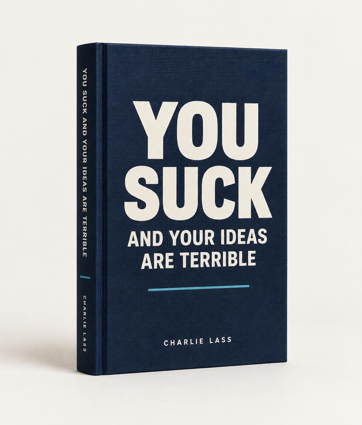 You Suck and Your Ideas Are Terrible, the book by Charlie Lass
